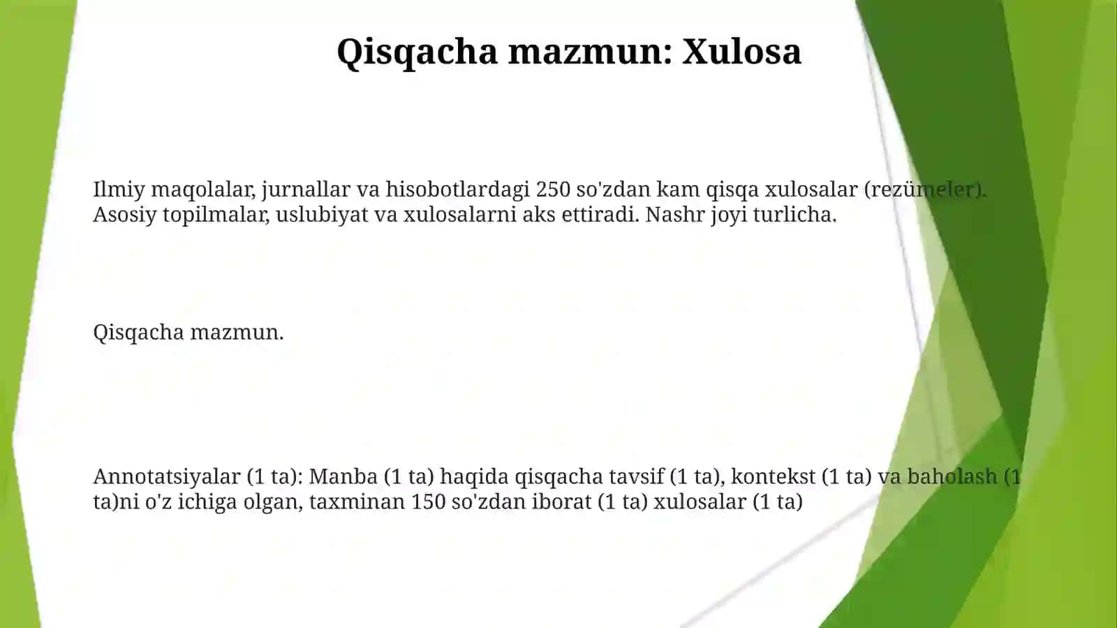 Annotatsiyarezyumtaqrizreferathaqida 3