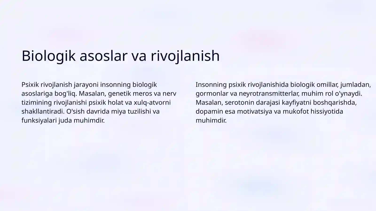 Psixik rivojlanishning asosiy qonuniyatlari 3