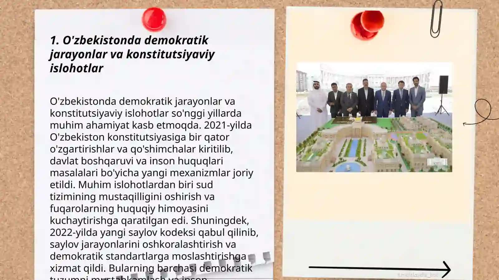 O'zbekistonda demokratik fuqarolik jamiyati asoslarining shakllanishi yolida amalga oshirilgan islohotlar 3