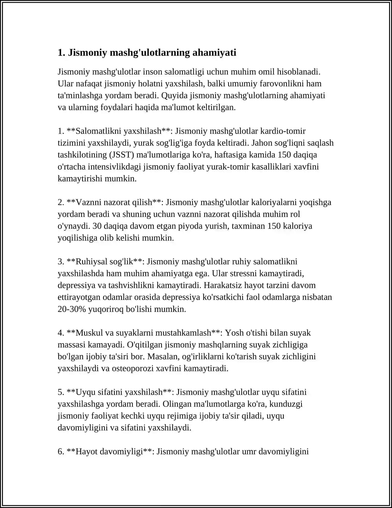 MUSTAQIL ISH Mavzu: MAKTABGACHA BOLALARGA JISMONIY SIFATLARNI RIVOJLANTIRISH 3