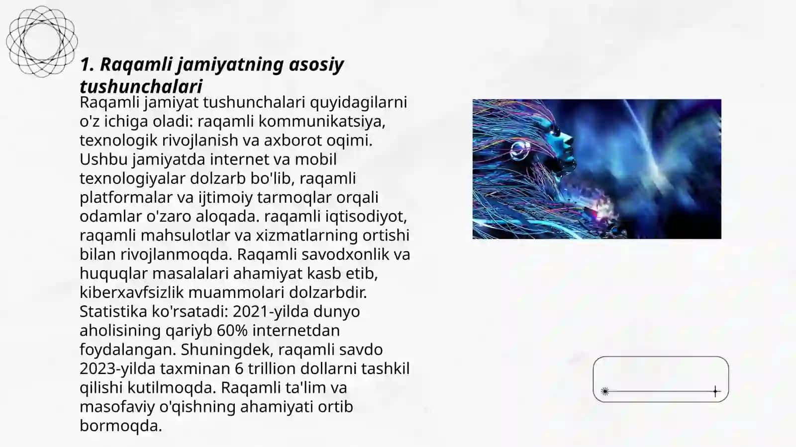 Raqamli jamiyat. Axborotlarning nazariy asoslari 3