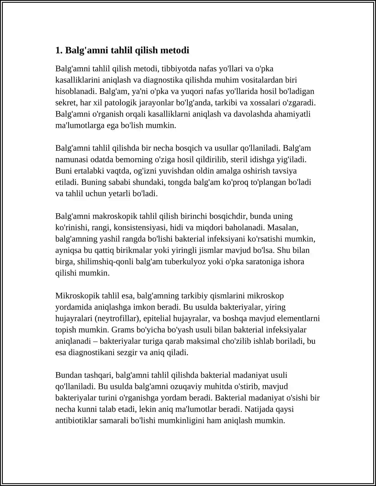 BALĜAMNI LABARATOR TEKSHIRUV YIĞISH 3