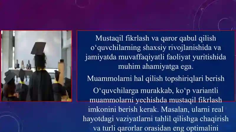 O‘quvchilarda mustaqillikni shakllantirish tarbiya jarayoni samaradorligi omili sifatida 3