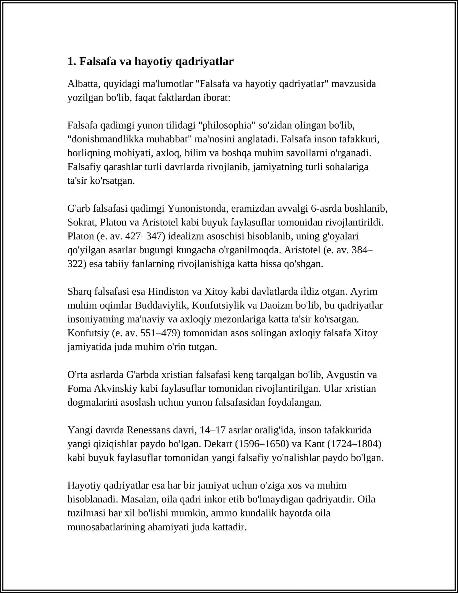 FALSAFA TURMUSH TARZI VA DUNYONI ANGLASH USULI 3