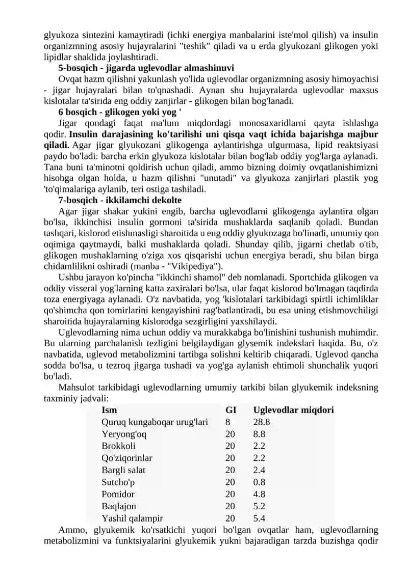Karbonsuvlar tuzilishi va funksiyalari 3
