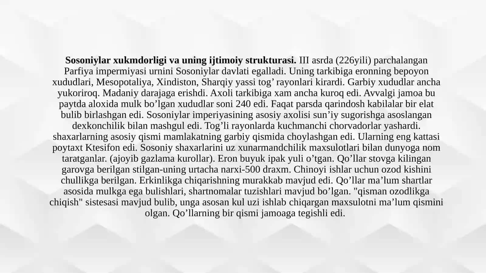 Eronda feodal munosabatlarining vujudga kelishi va taraqqiyoti 3