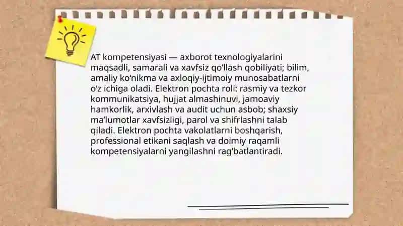 AT kompetensiyasi va elektron pochta 3