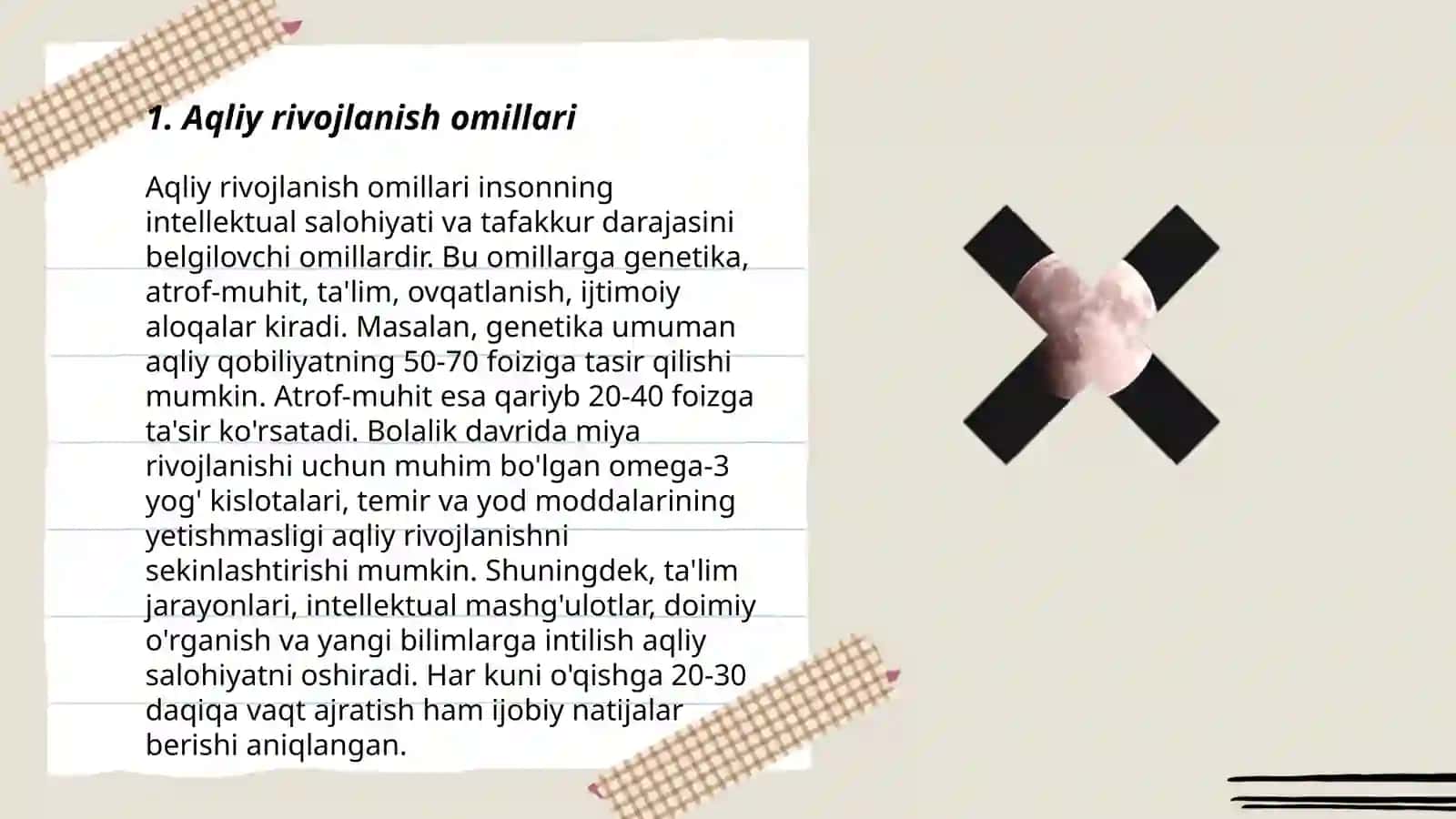 Yoshlik davridagi aqliy rivojlanish xususiyatlari (19-20) yosh 3