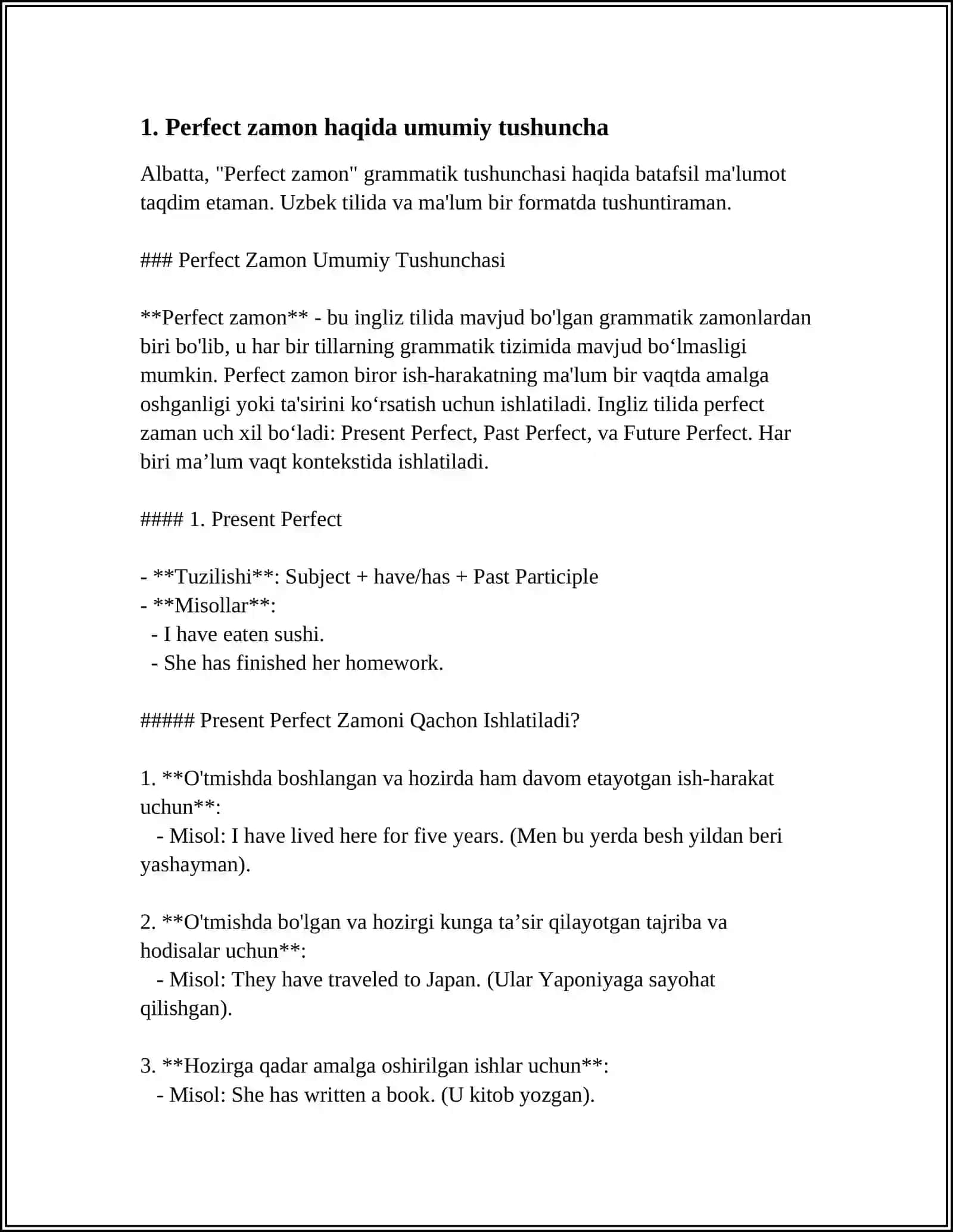 PERFECT TENSES SLAYD 3