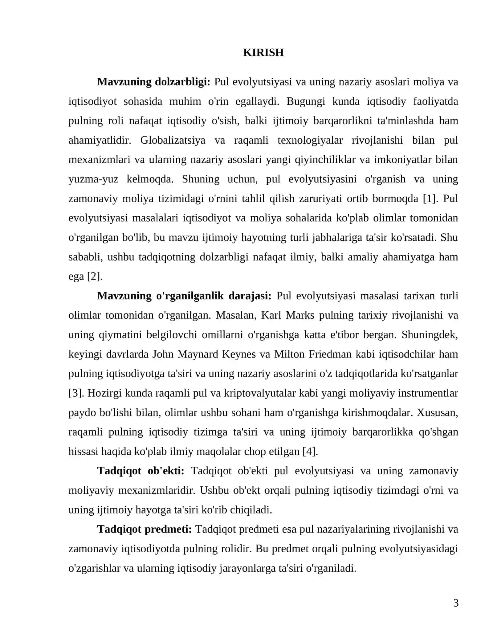 Pul evolyutsiyasi va uning nazariy asoslari 3