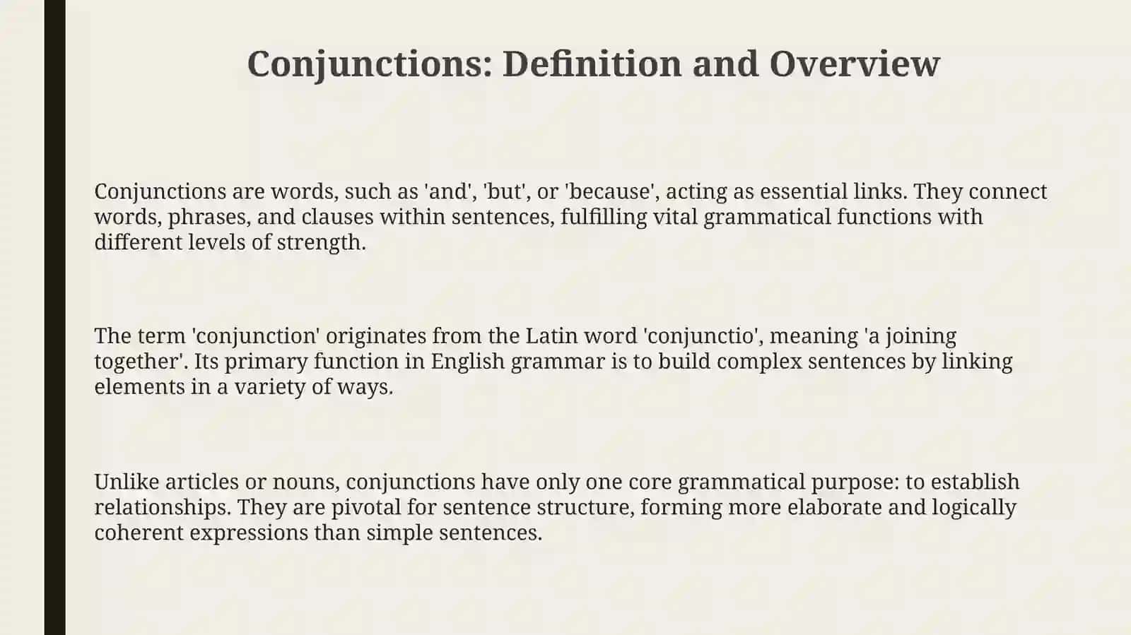 Types of conjunctions 3
