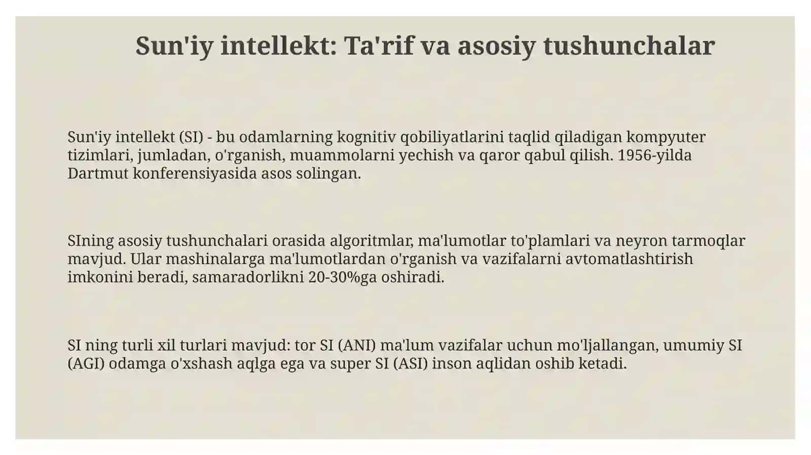 Sun'iy intellekt va uning imkoniyatlari 3