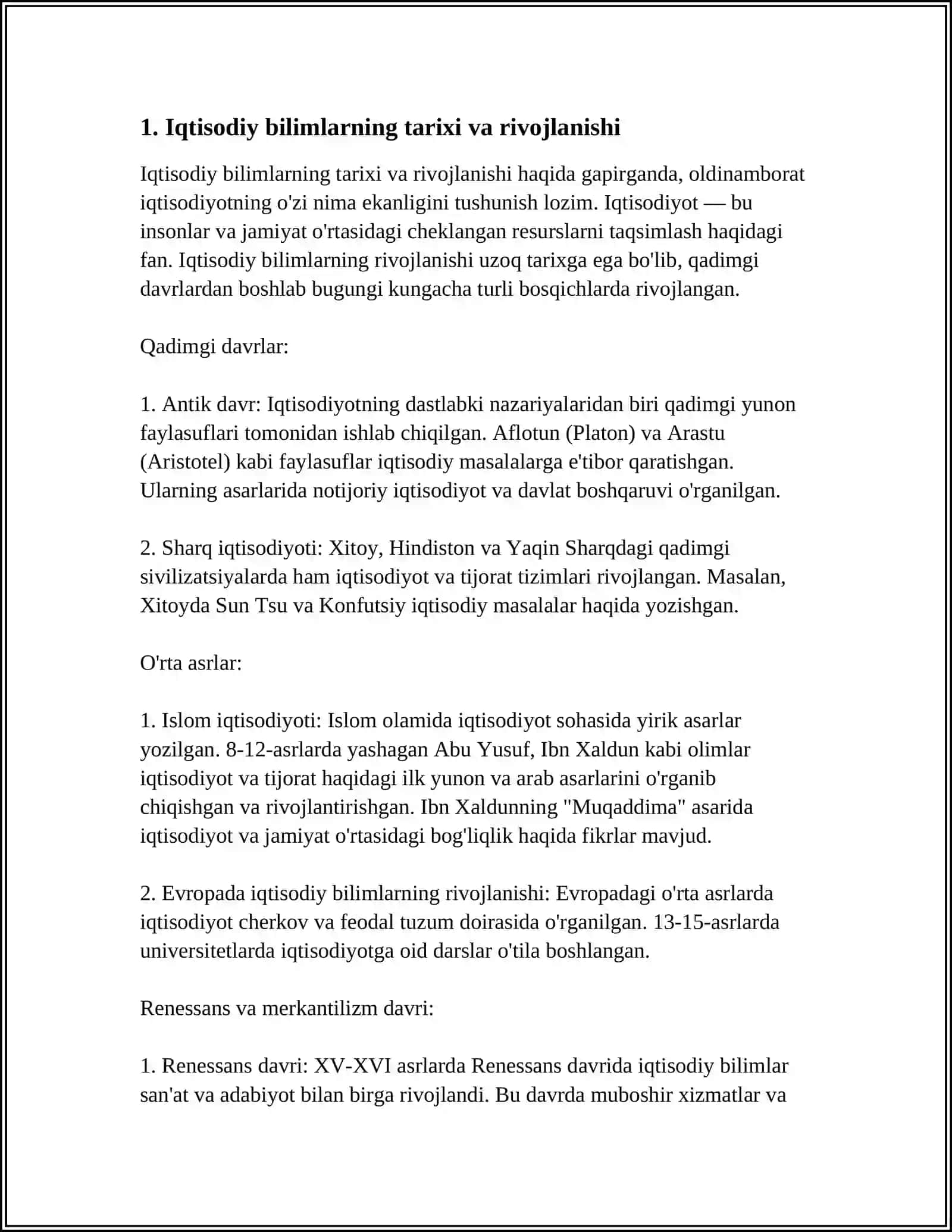 IQTISODIY TALIMOTLAR TARIXINING MAQSADI VA VAZIFALARI 3