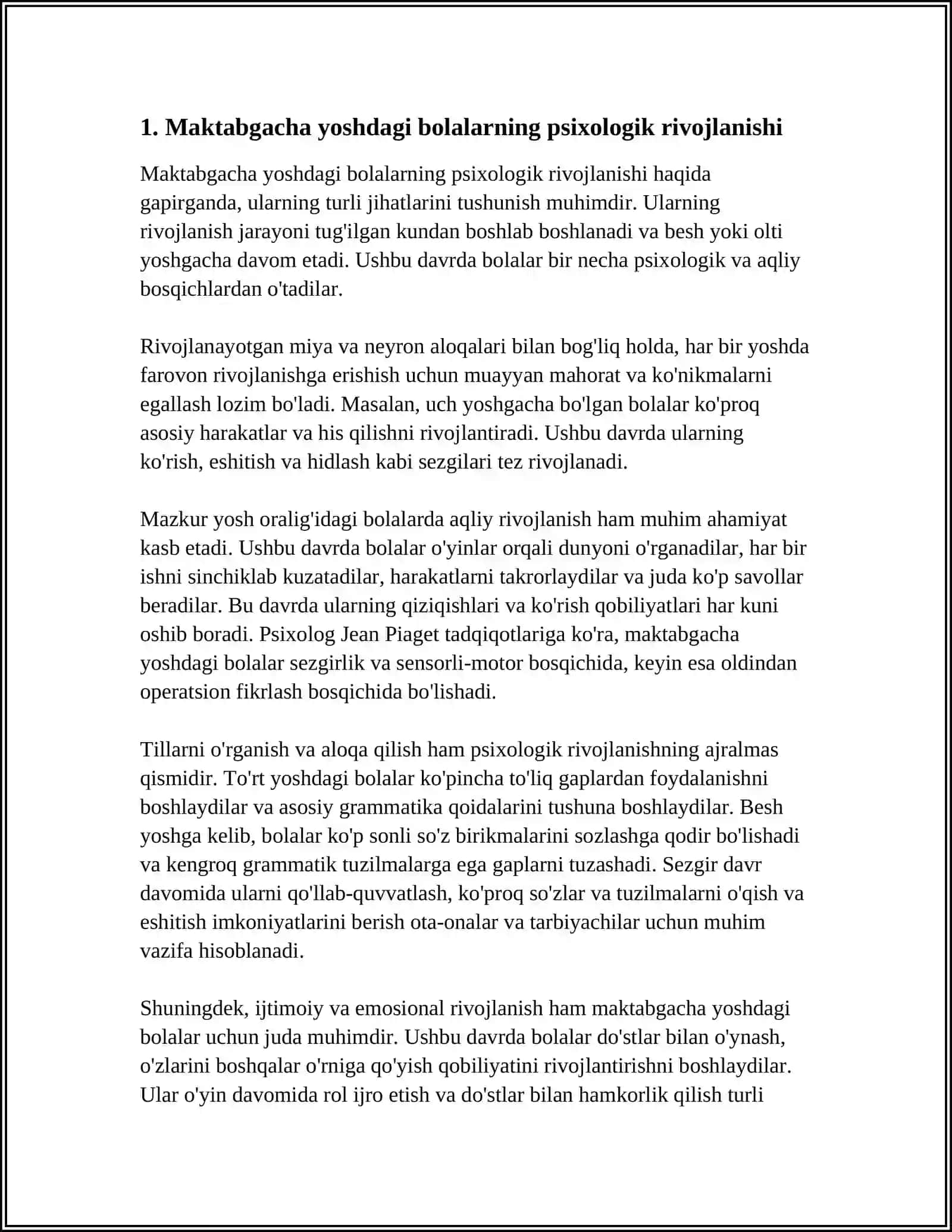 MAKTABGACHA YOSHDAGI BOLALARNI PSIXOLOGIK-PEDAGOGIK O'RGANISH 3