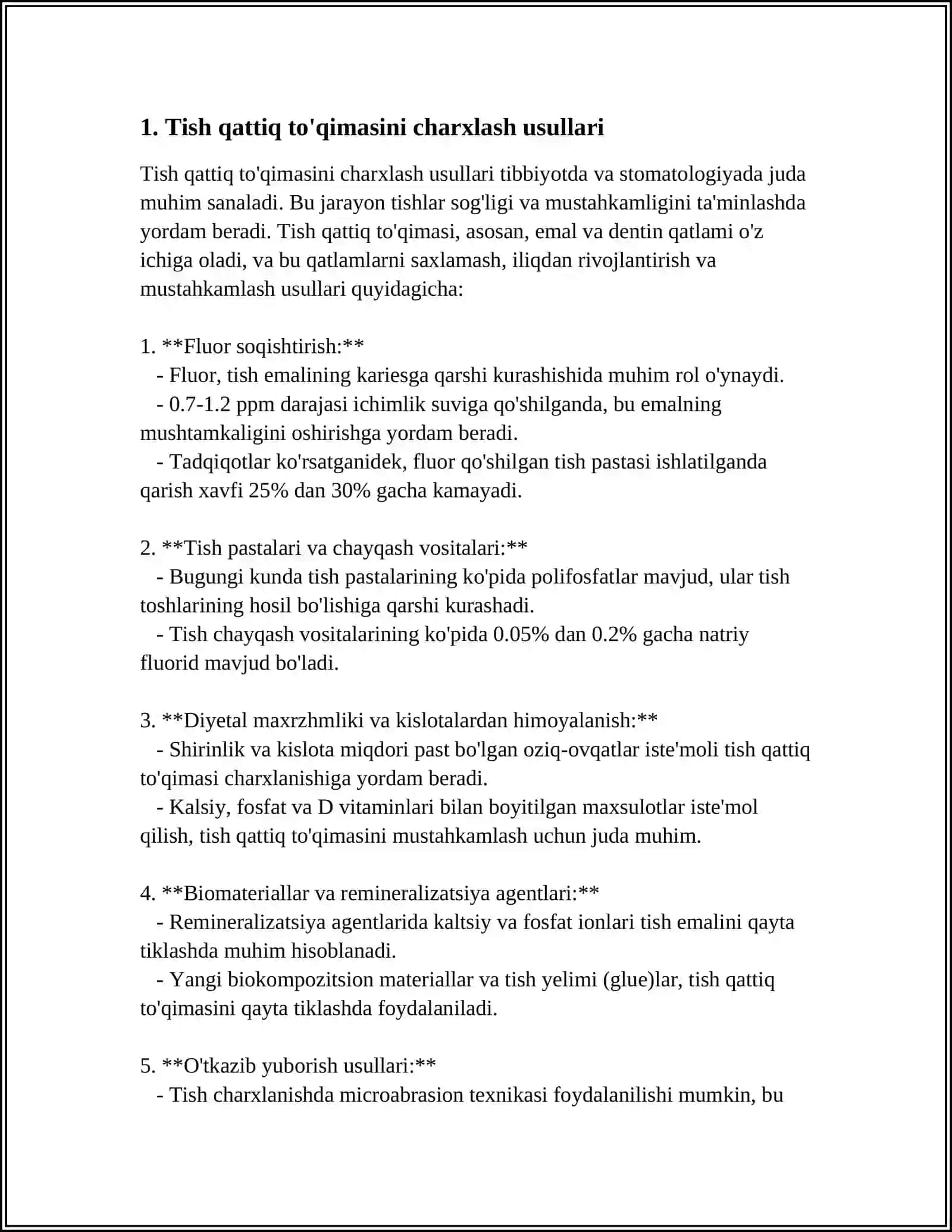 TISH QATTIQ TOʻQIMASINI CHARXLASHNING MINIMAL INVAZIV USULLARI. TUNEL CHARXLASH USULI 3