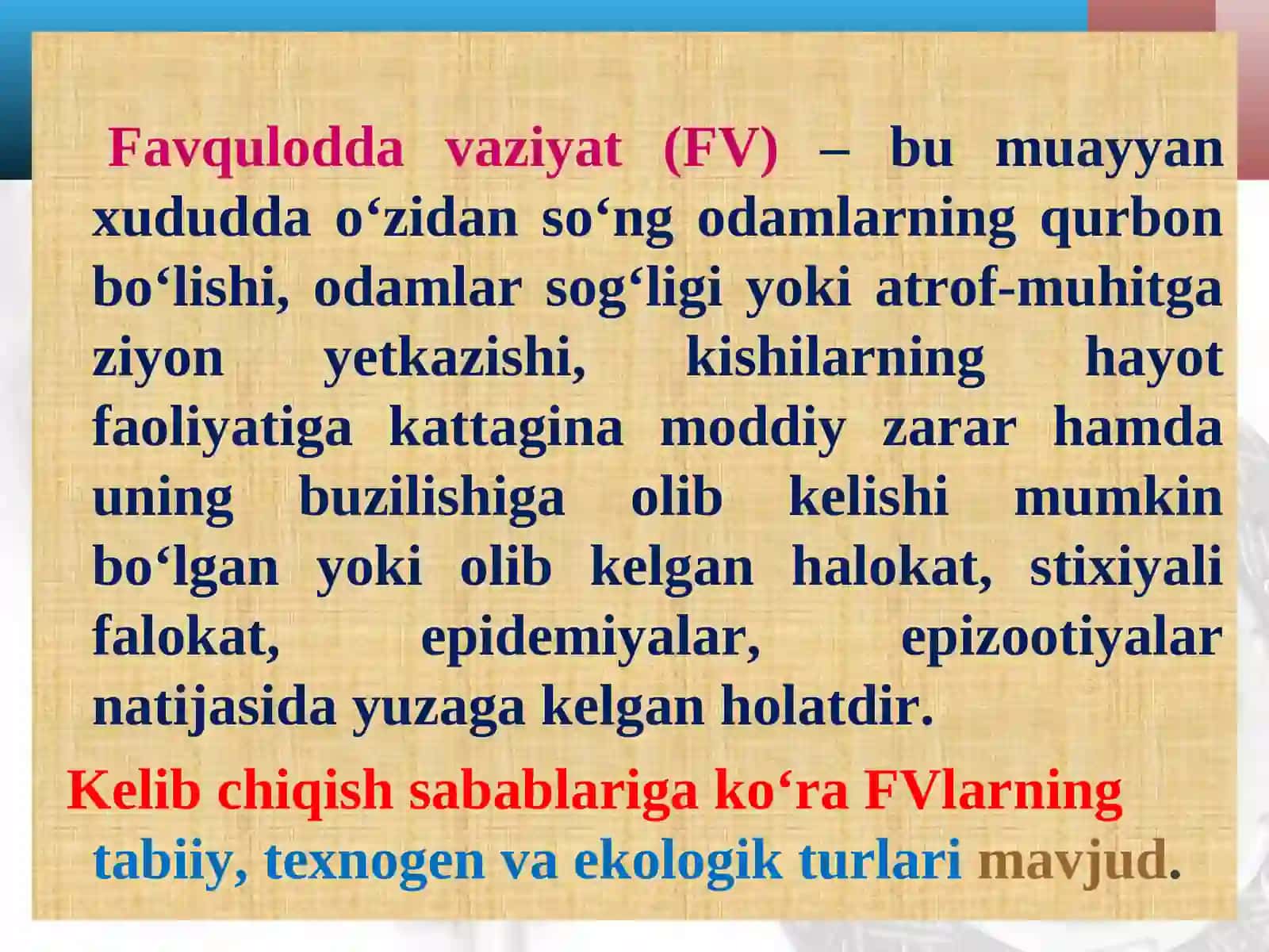 O'ZBEKISTONDA BO'LISHI MUMKIN BO'LGAN TEXNOGEN XAVFLAR 3