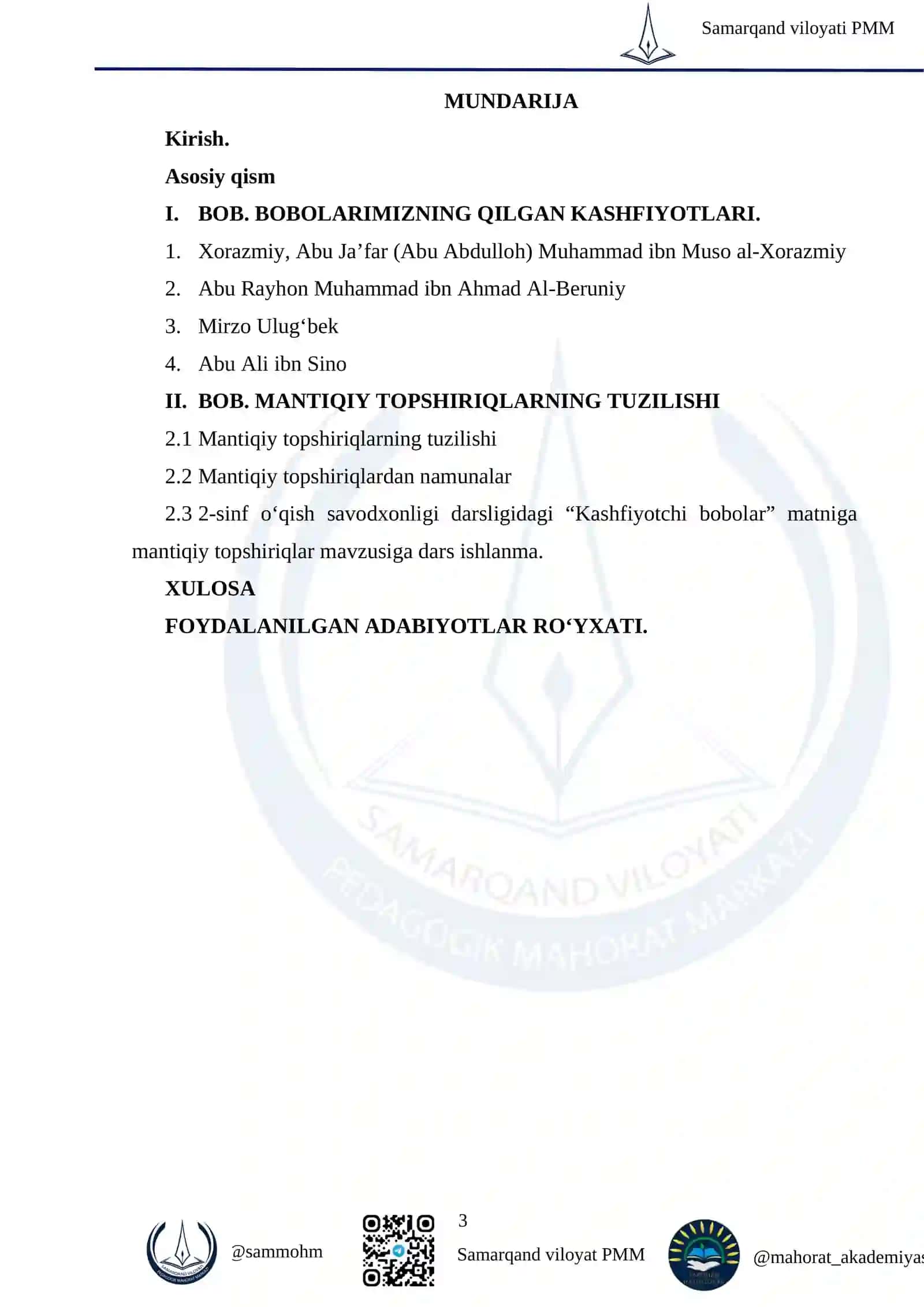 2-sinf "O‘qish savodxonligi" darsligidagi "Kashfiyotchi bobolar" matniga mantiqiy topshiriqlar to‘plamini tayyorlash 3