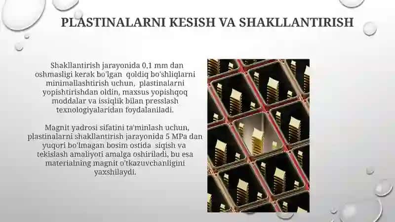 Alohida plastinalardan yig‘iladigan magnit o‘zaklarni tayyorlash texnologik ketma ketligi 3