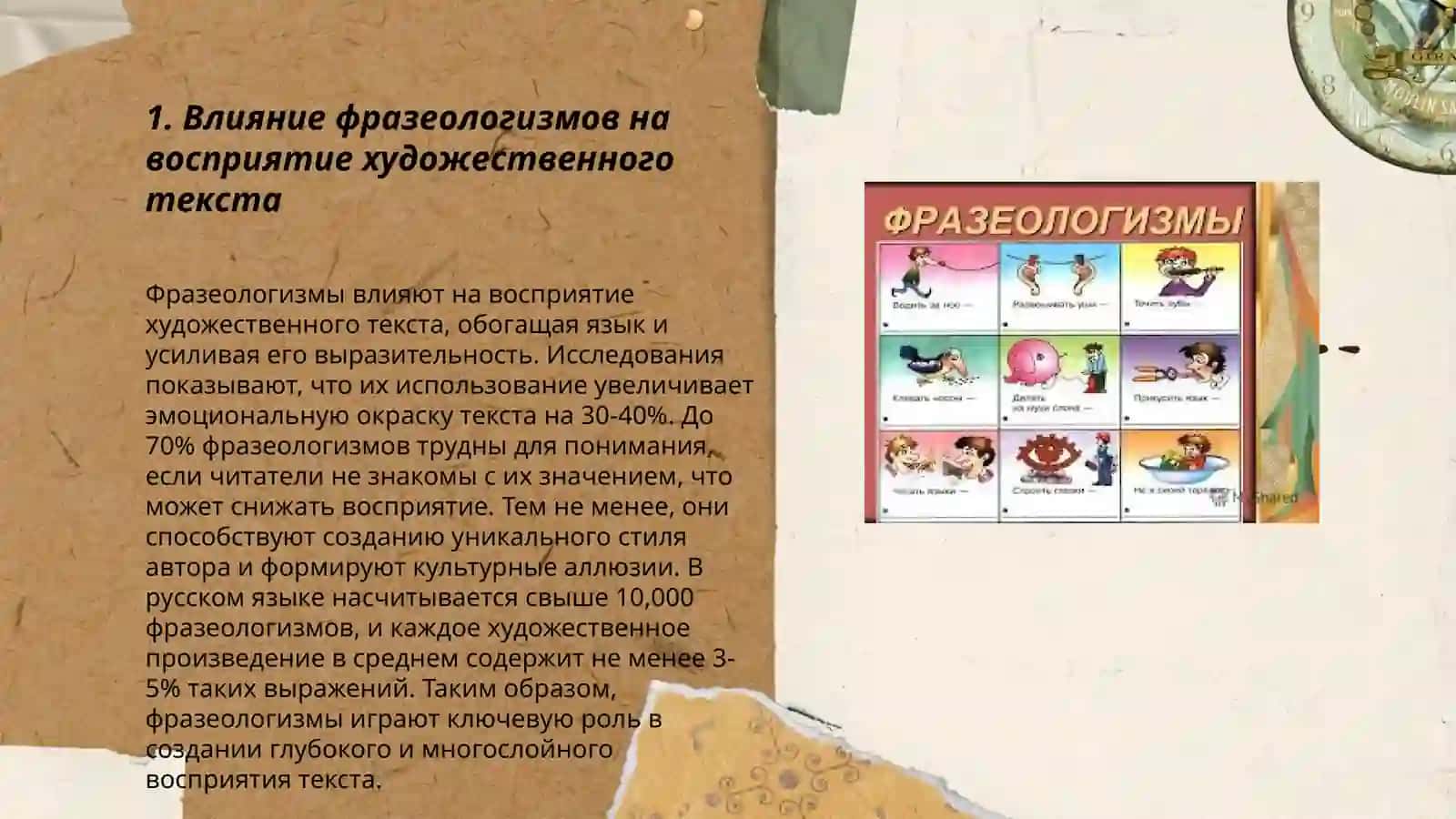Фразеологизмы и художественный текст 3
