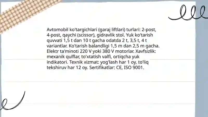 Avtoxo'jalik jihozlari 3