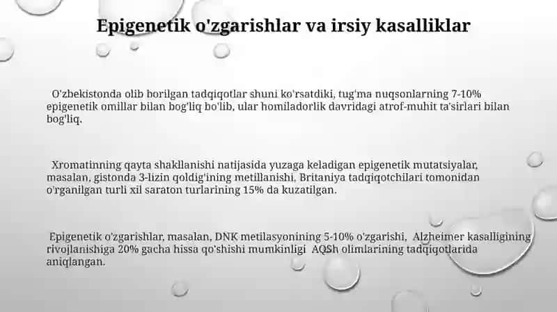 Irsiy kasalliklarning kelib chiqish mexanizmi 3