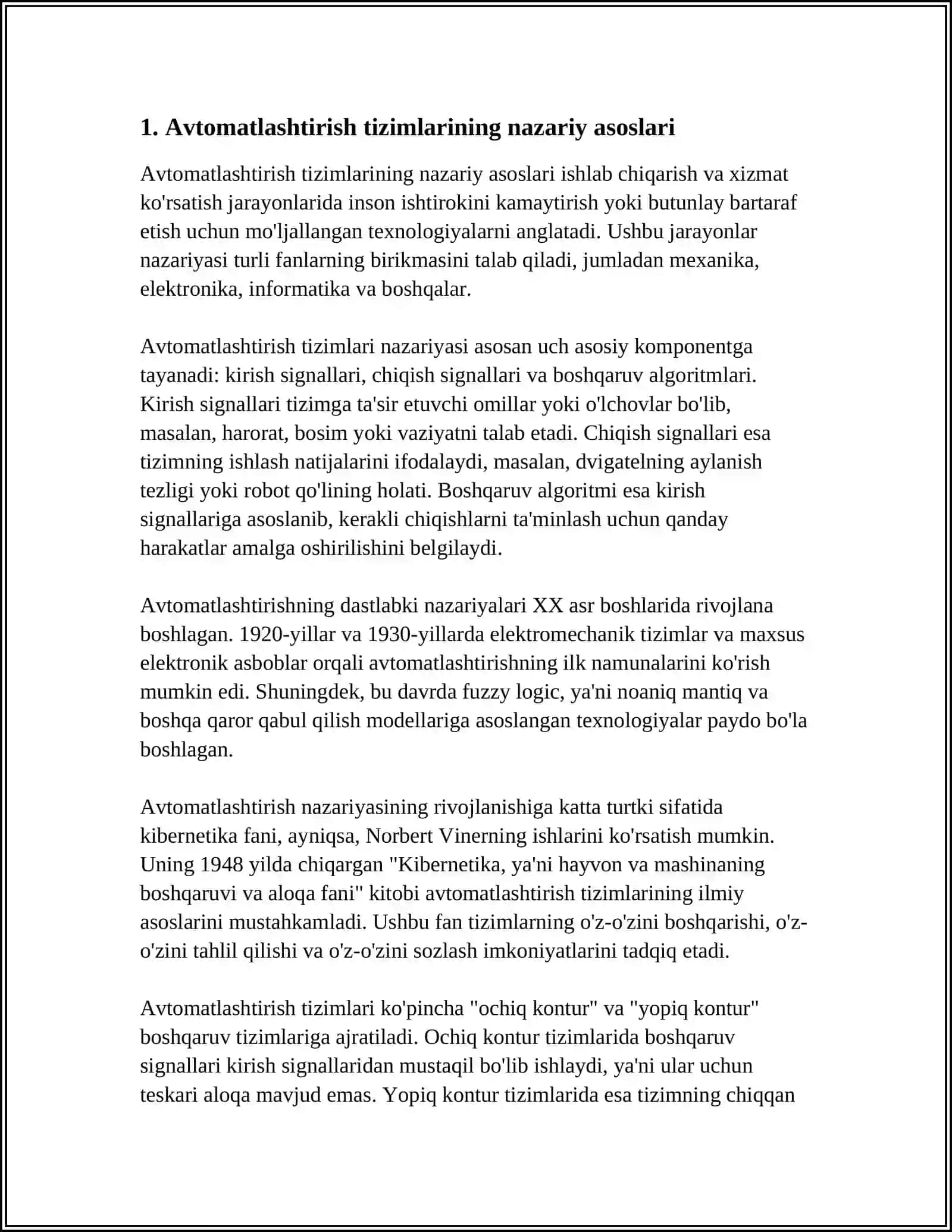 AVTOMATLASHTIRISH TIZIMLARNING BOSHQARISH SIGNALIZATSIYA XIMOYALASH TIZIMLARI 3