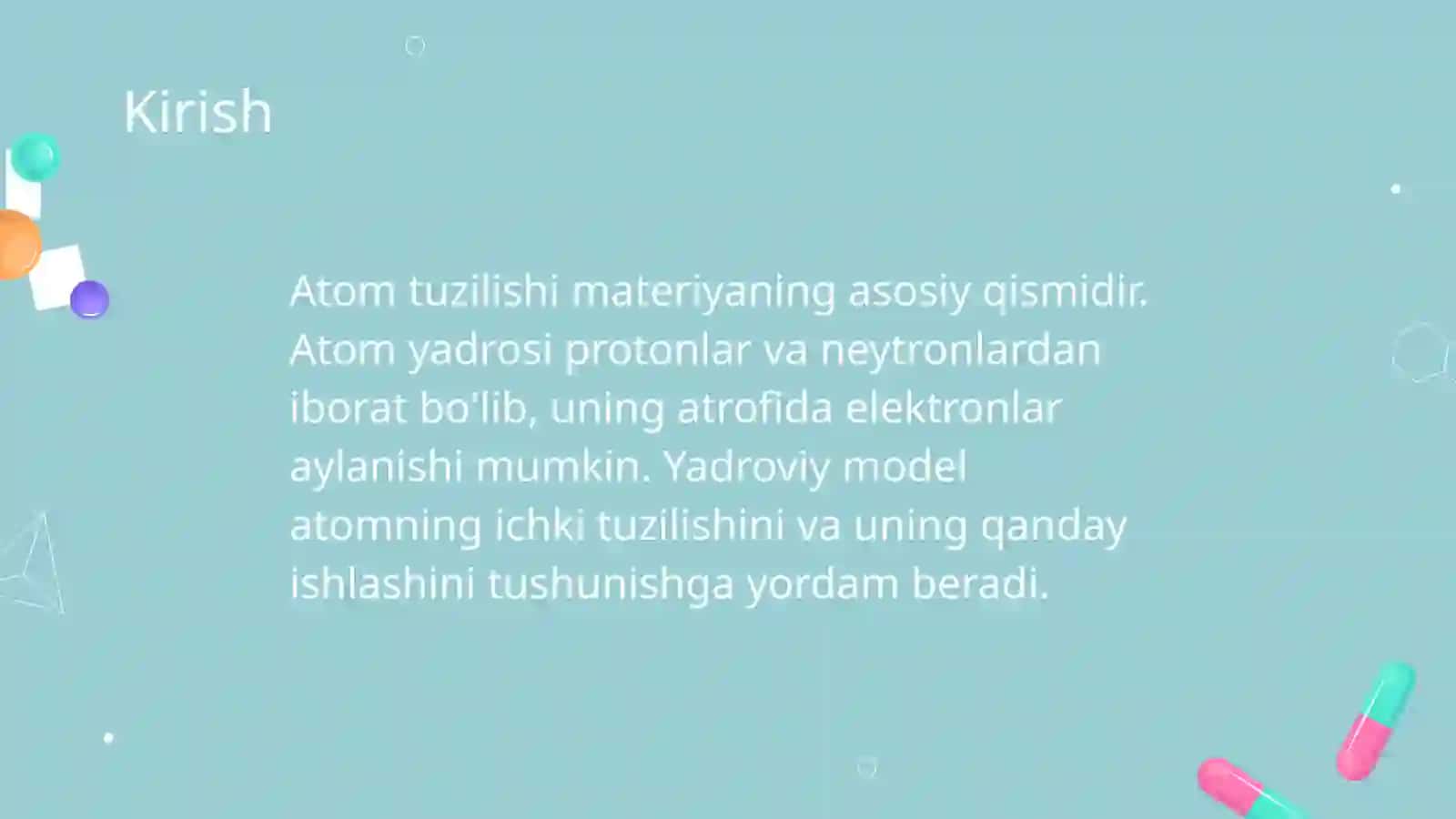 Atom tuzilishi, uning yadroviy modeli 3