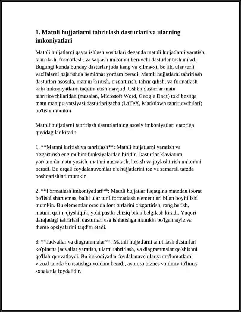 MATNLI HUJJATLARNI QAYTA ISHLASH VOSITALARI 3