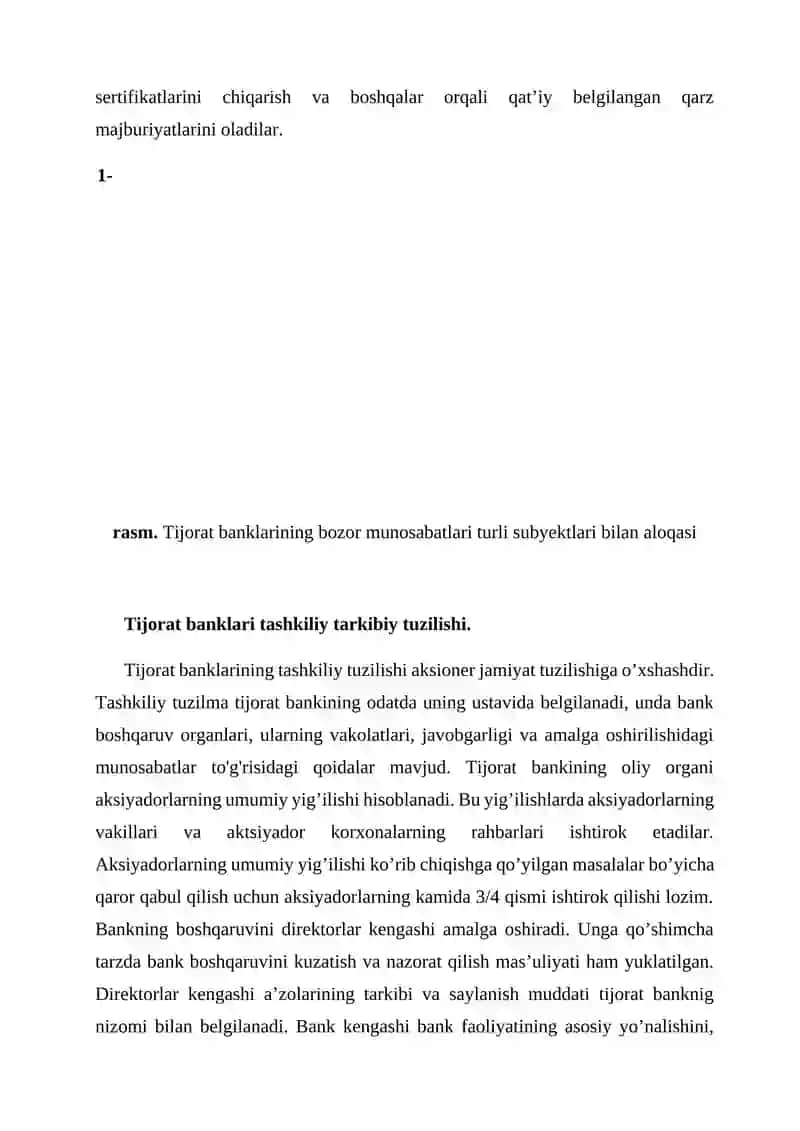 Tijorat bankining tashkiliy-tarkibiy tuzilishi 3