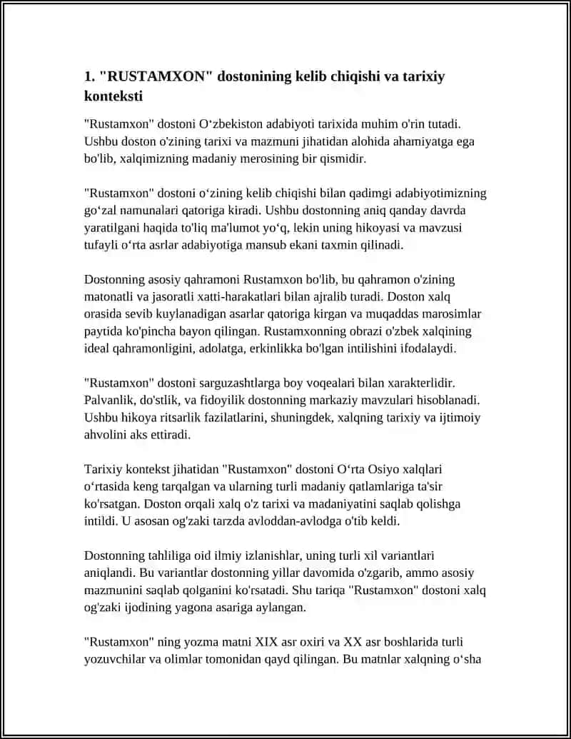 "RUSTAMXON" DOSTONI 3