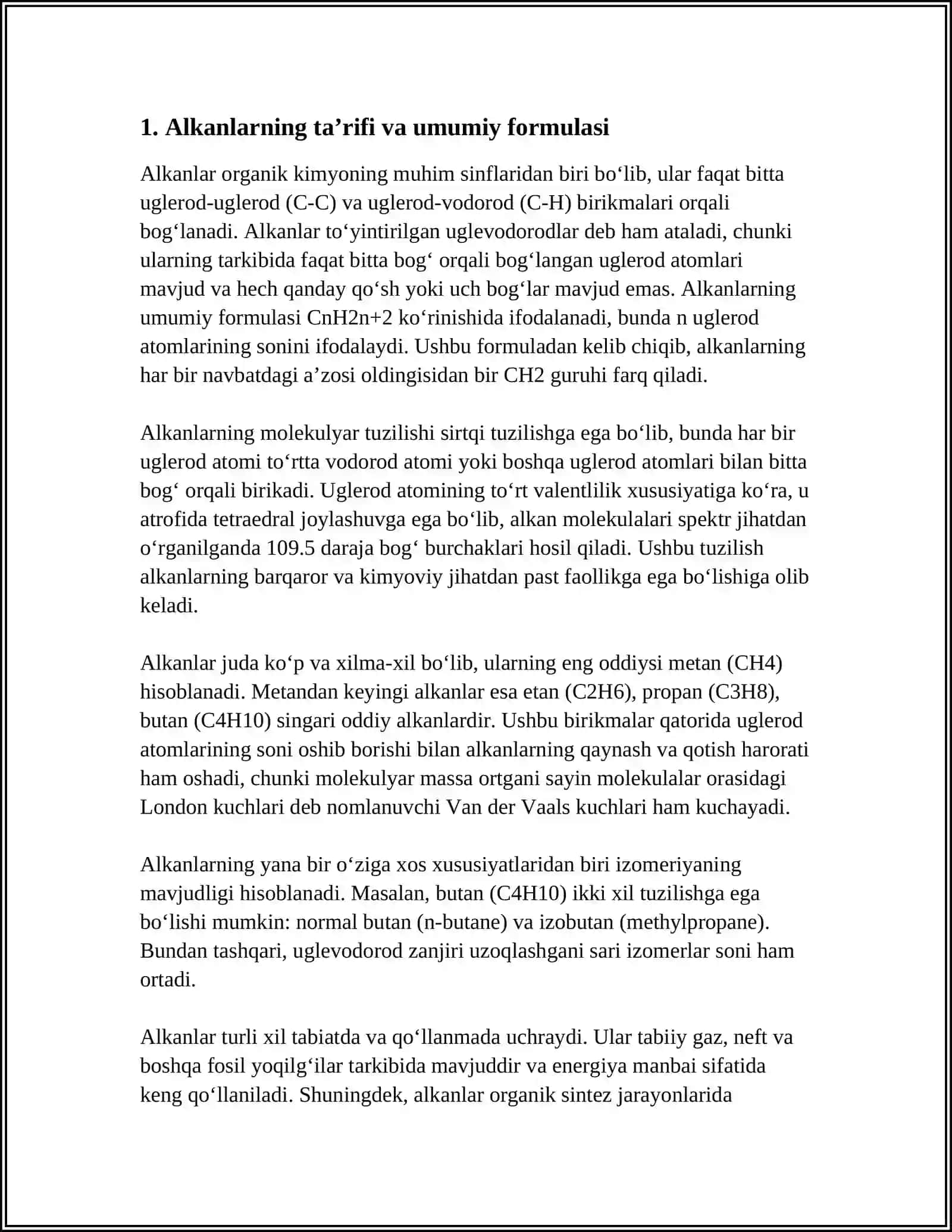 ALKAN VA SIKLOALKANLAR 3