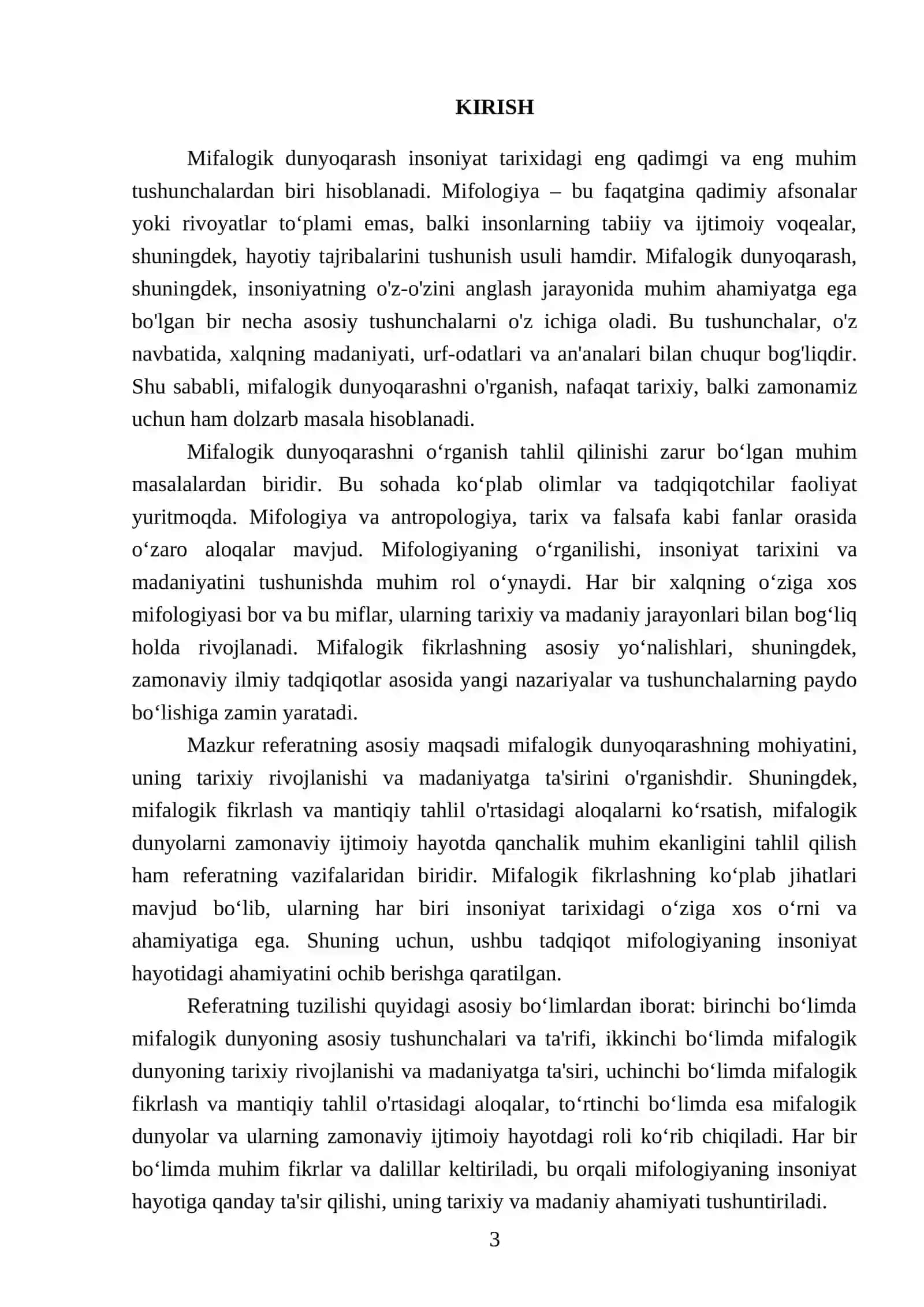 Mifalogik dunyo qarash 3
