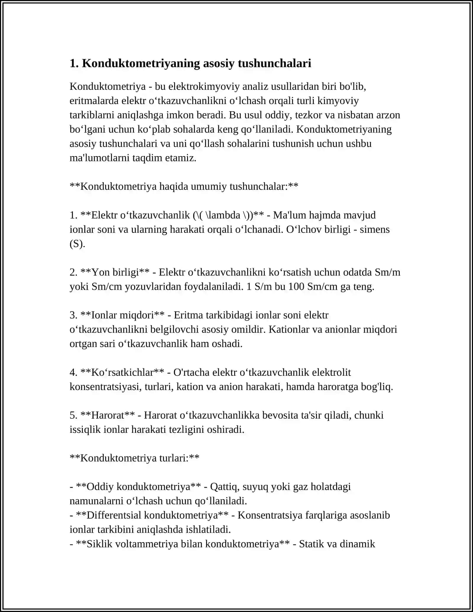 TAHLILNING KONDUKTOMETRIK USULLARI QO'LLANISHI QANDAY OLIB BORILADI 3