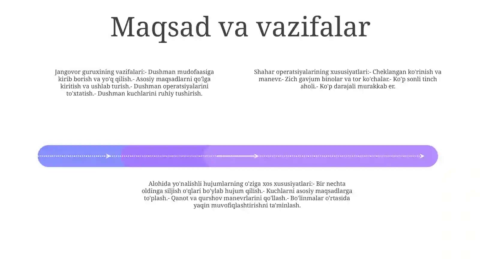 Jangovor Guruhni Shahar Va Alohida YoʻNalishlarda Hujumni Tashkillash Va Olib Borishning Xususiyatlari 3