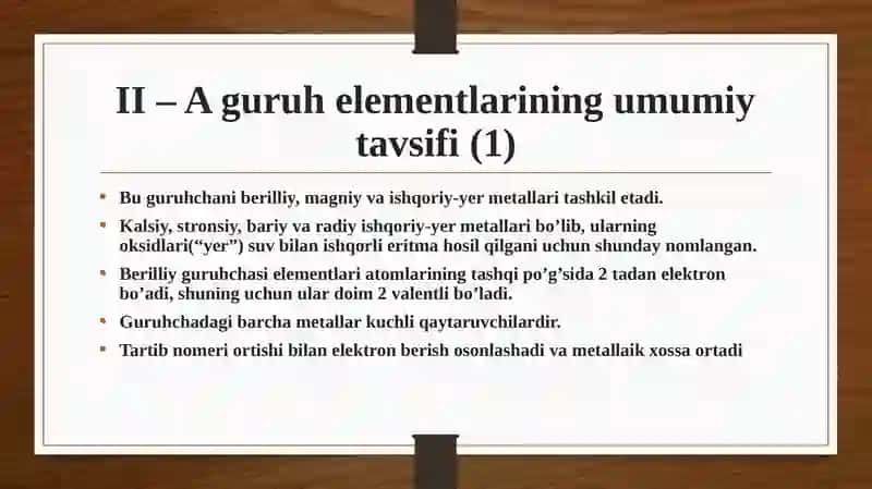 II –A guruh elementlari 3