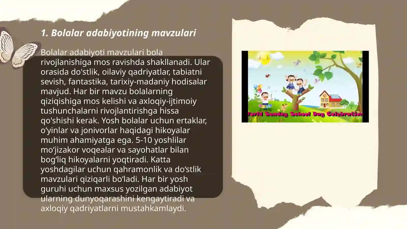 Bоlalar adabiyotining mavzulari 3
