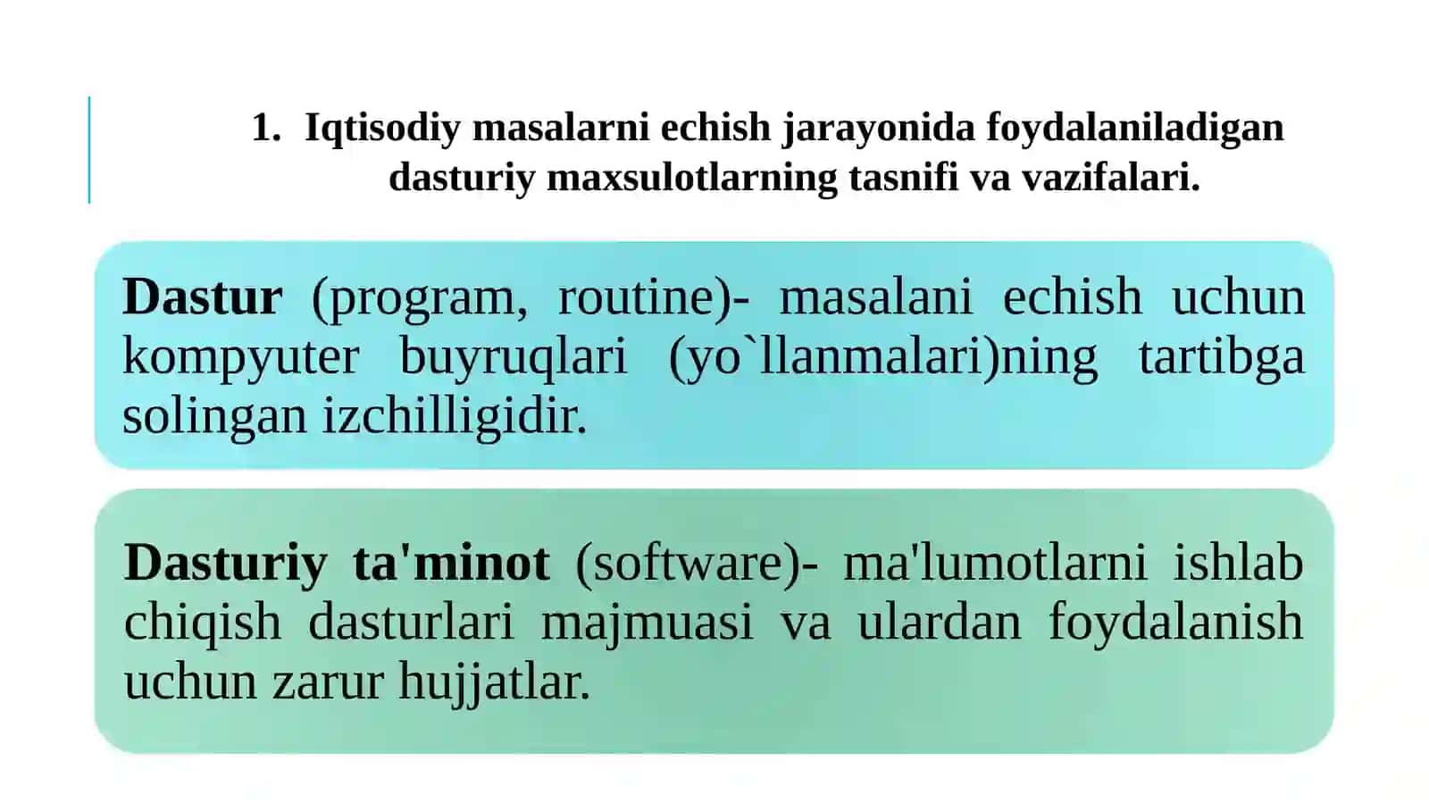 IQTISODIYOTDA FOYDALANILADIGAN DASTURIY MAHSULOTLAR 3