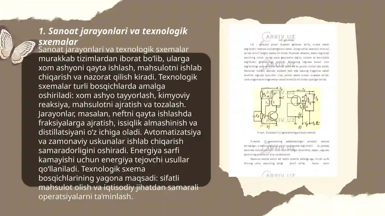 Sanoat jarayonlari va texnologik sxemalarini tahlili 3