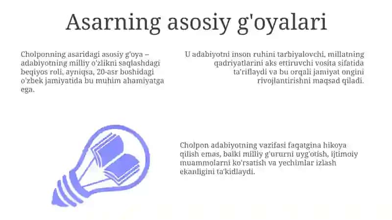 Choʼlponning adabiyot nadur maqolasi 3