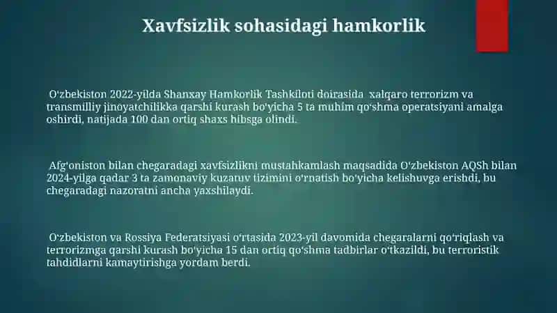 Oʻzbekiston Xalqaro Tashkilotlar Bilan Hamkorlik Aloqalari 3