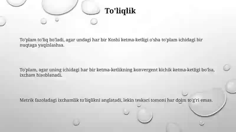 Kompakt Metrik Fazolar Misollari 3