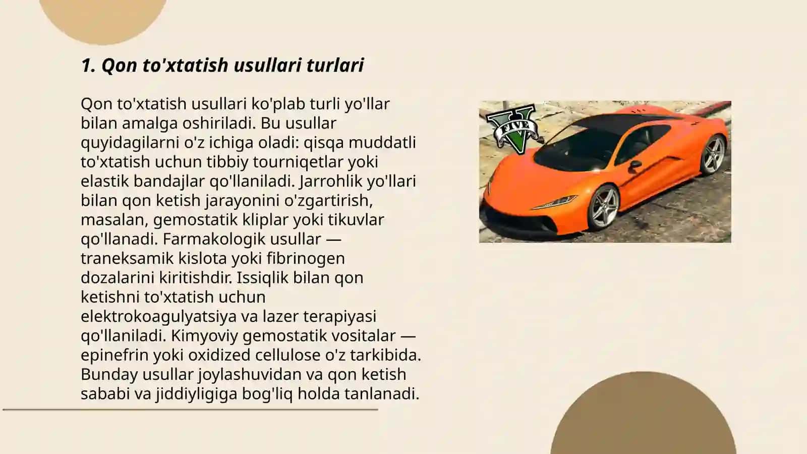 Qon to'xtatish usullari turlari 3
