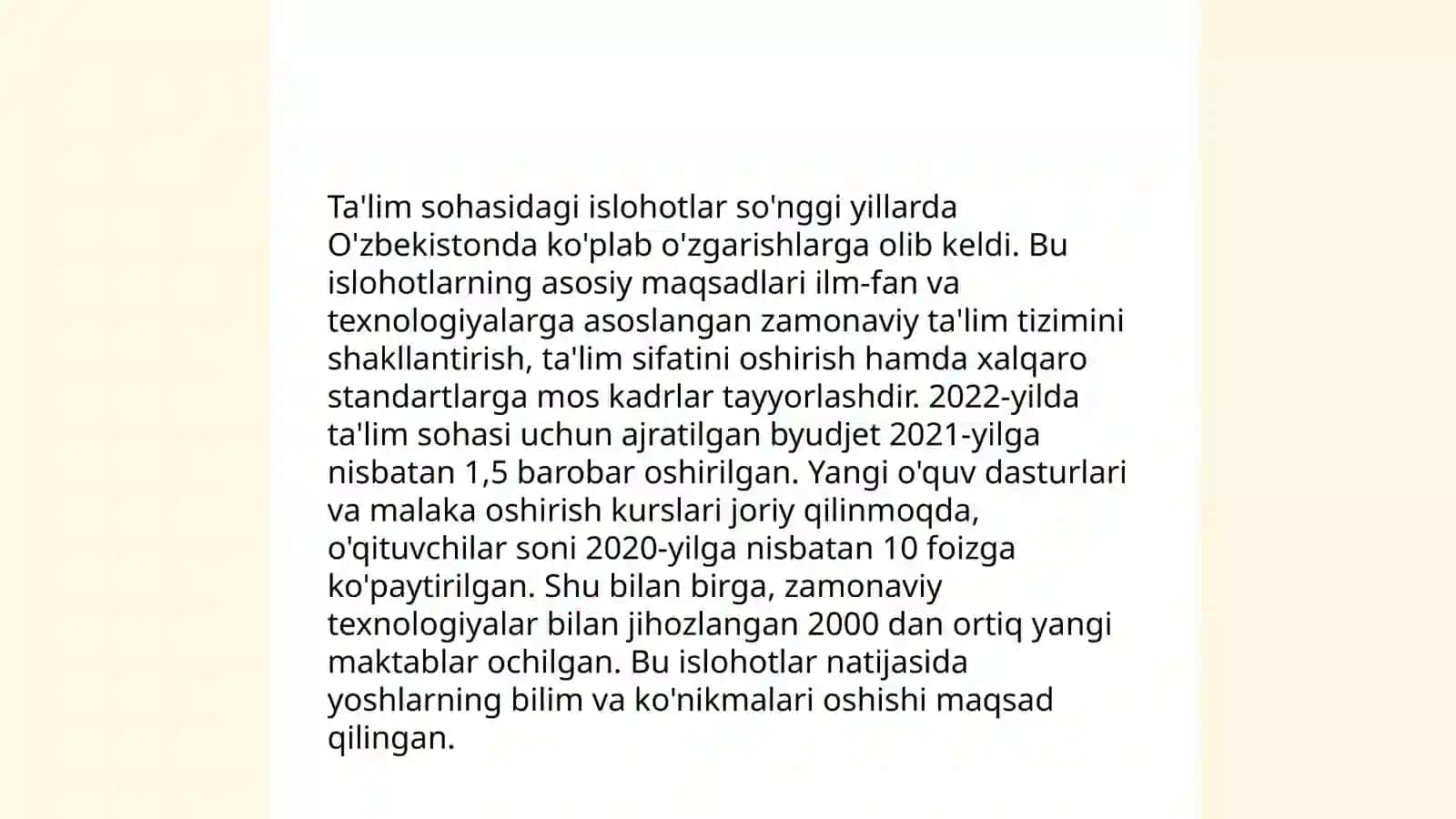 O'zbekistinda ta'lim sohasining taraqqiyotini belgilovchi qarorlar va ularning mohiyati 3
