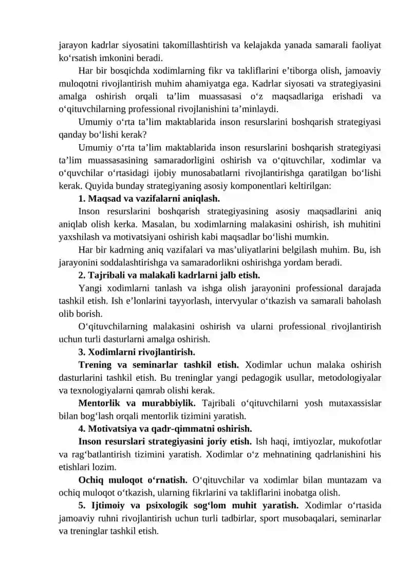 INSON RESURSLARINI BOSHQARISH STRATEGIYASI 3