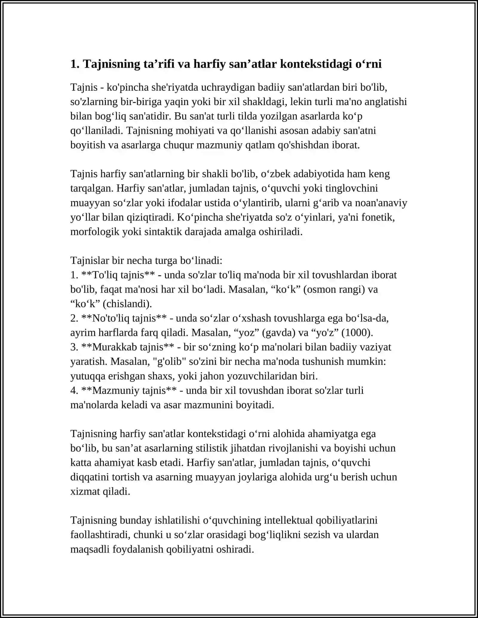 HARFIY SAN'ATLAR:TAJNIS,TOPISHMOQ, CHISTON 3