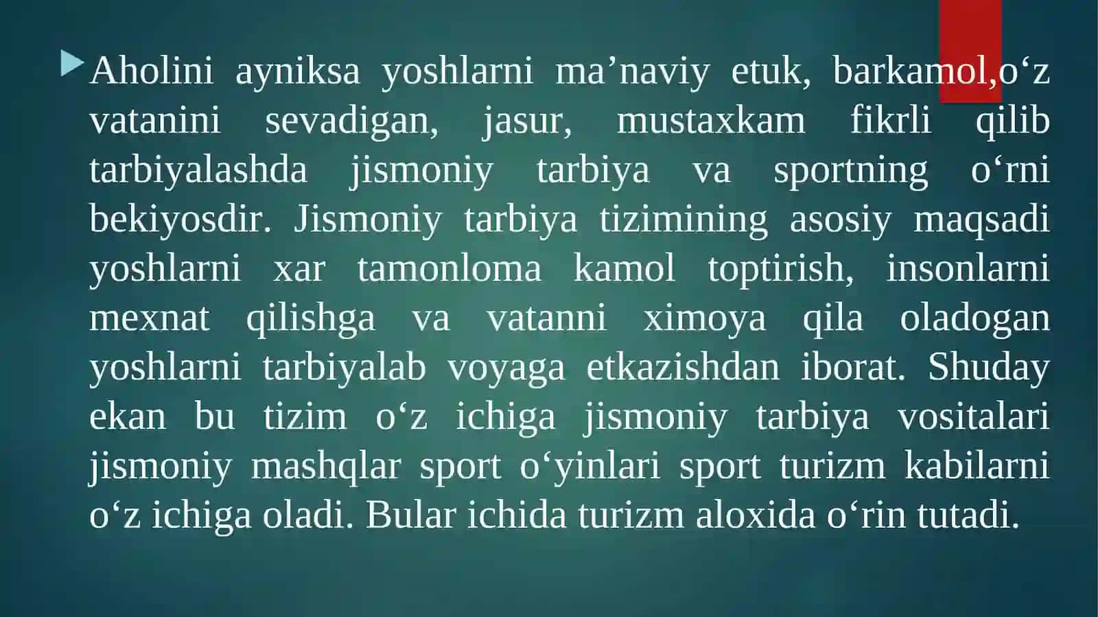 JISMONIY TARBIYA TIZIMDA TURIZMNING MOXIYATI VA O‘RNI 3