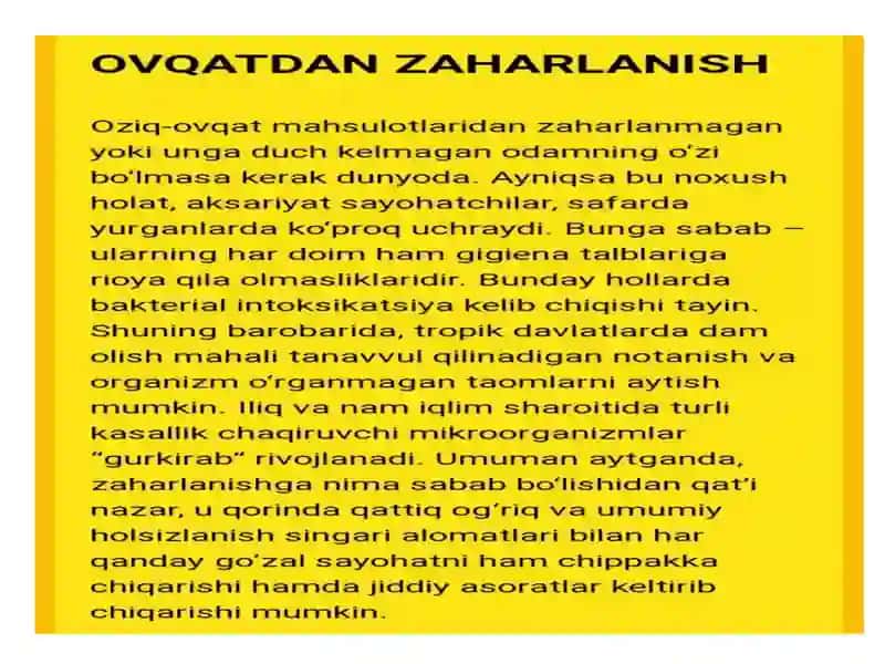 Ovqatdan zaxarlanishlar va ularning profilaktikasi 3