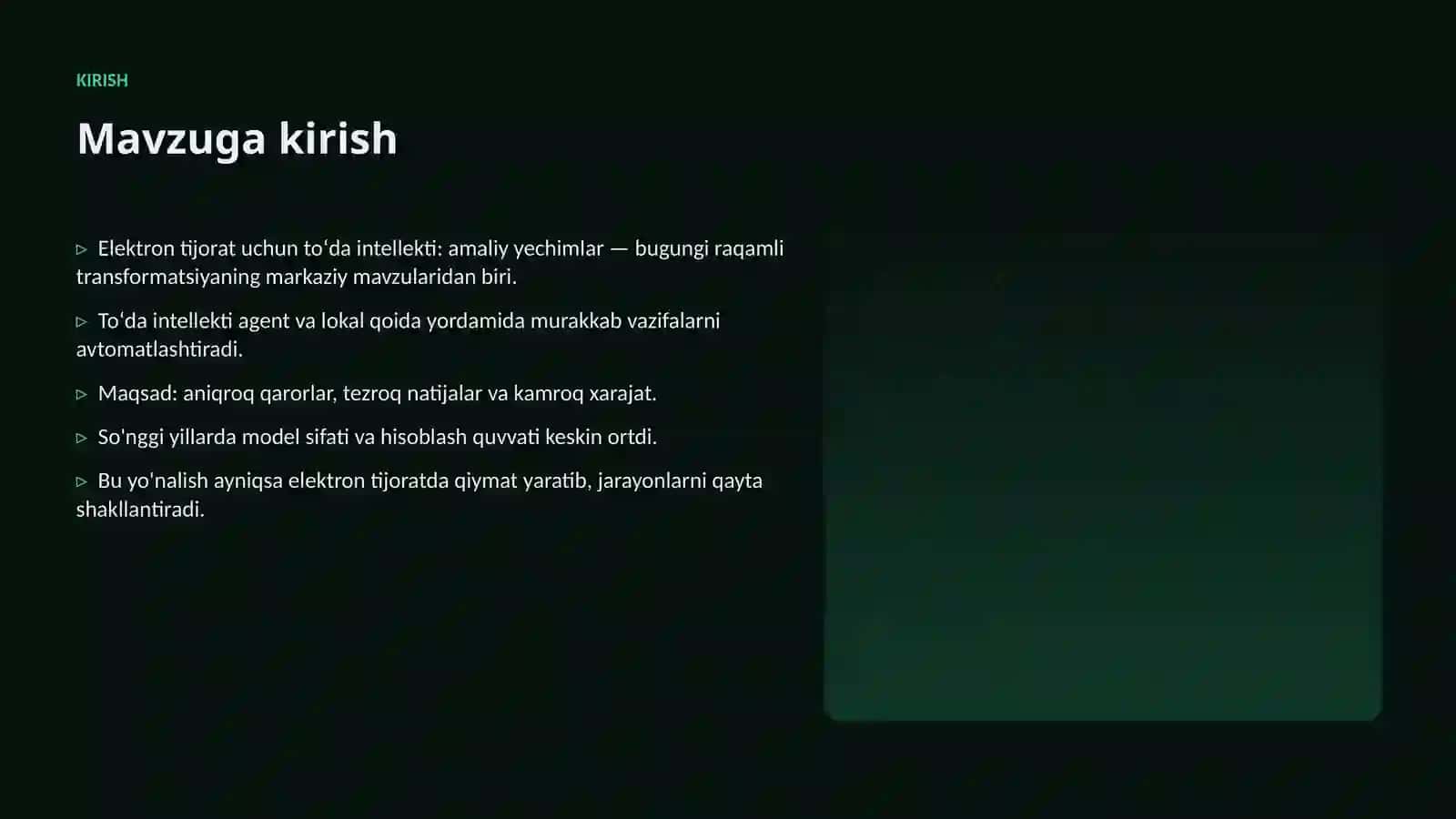 Elektron tijorat uchun toʻda intellekti: amaliy yechimlar 3