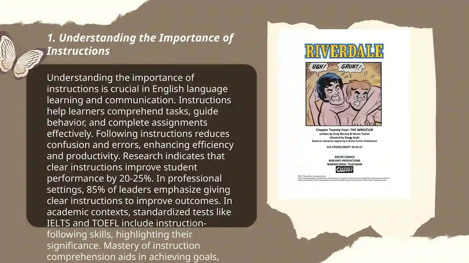 Writing the instruction part of the article 3