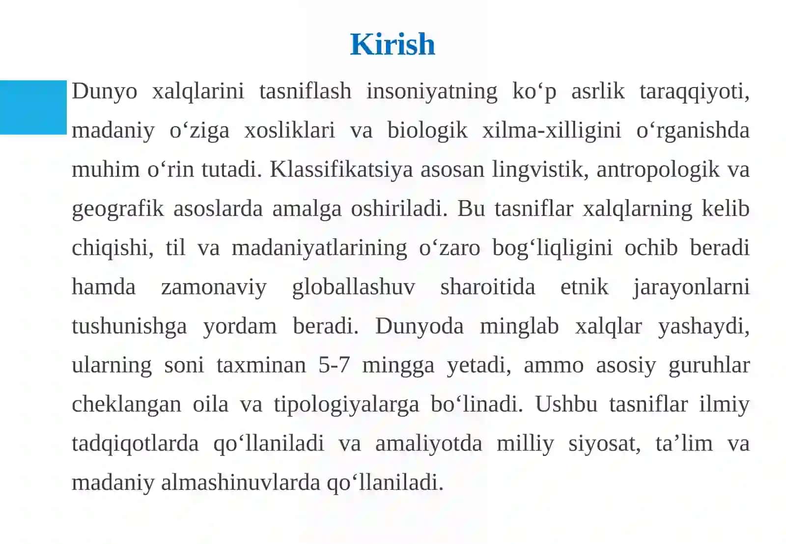 Dunyo xalqlarining klassifikatsiyasi 3